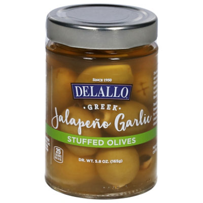 Delallo Olive Jalapeno Garlc Stfd - 5.8 Oz - Image 3