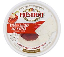 President Feta Roasted Pepper - 7 Oz