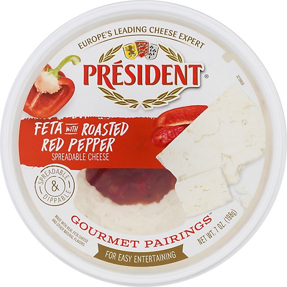 President Feta Roasted Pepper - 7 Oz
