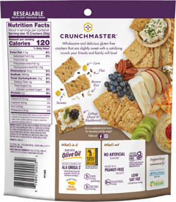 Crunchmaster Crackers Multi-Grain Aged White Cheddar - 4 Oz - Image 6