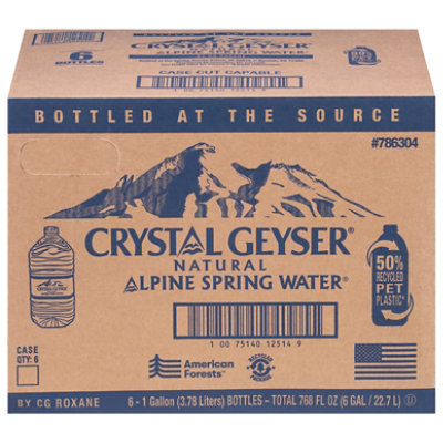 Crystal Geyser Natural Alpine Spring Water - 6 - 1 Gallon - Image 2