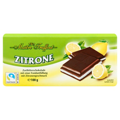 Maitre Truffout Dark Choc W/Lemon - 3.53 Oz - Image 1