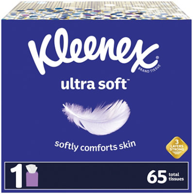 Kleenex Ultra Soft Facial Tissue Cube Box - 65 Count