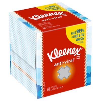Kleenex AntiViral Facial Tissue 'Cube Box - 60 Count