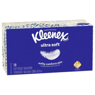 Kleenex Ultra Soft Facial Tissue Flat Box - 110 Count