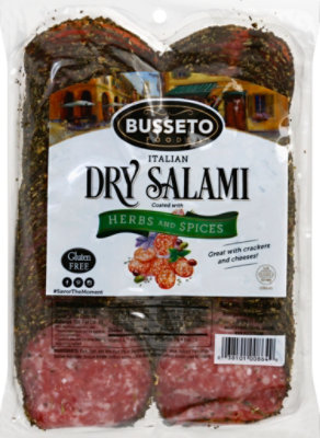 Busseto Sliced Herb Italian Dry Salami Pillow Pack - 16 Oz - Image 2