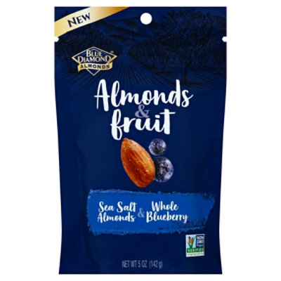 Blue Diamond Almonds & Fruit Sea Salt Almonds & Whole Blueberry - 5 Oz