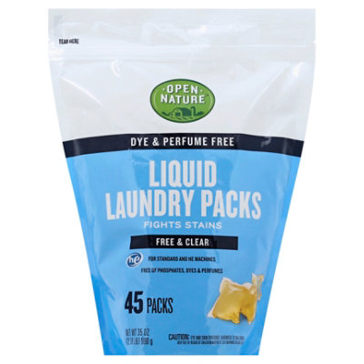  Open Nature Laundry Packs Free & Clear - 45 Count 