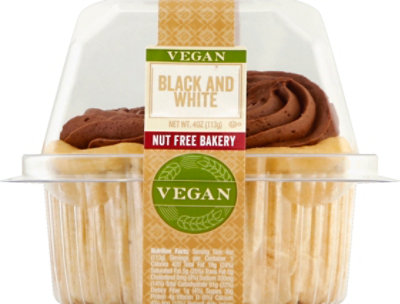 Vegan Black And White Cupcake - 4 Oz - Image 2