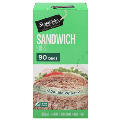 Signature SELECT Bags Sandwich Click & Lock Double Zipper - 90 Count - Image 3