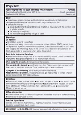 Signature Select/Care Mucus Relief DM 1200mg Maximum Strength Extended Release Tablet - 14 Count - Image 4