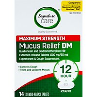 Signature Care Mucus Relief DM 1200mg Maximum Strength Extended Release Tablet - 14 Count - Image 2