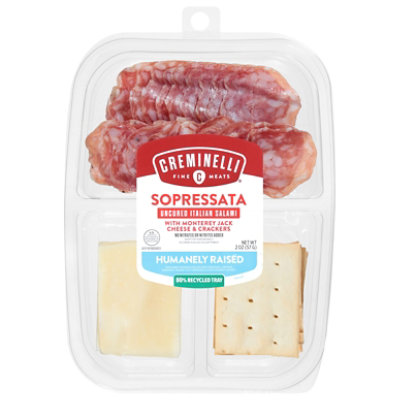 Creminelli Sliced Sopressata,monterey Jack,crackers - 2 Oz - Image 2
