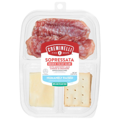 Creminelli Sliced Sopressata,monterey Jack,crackers - 2 Oz - Safeway