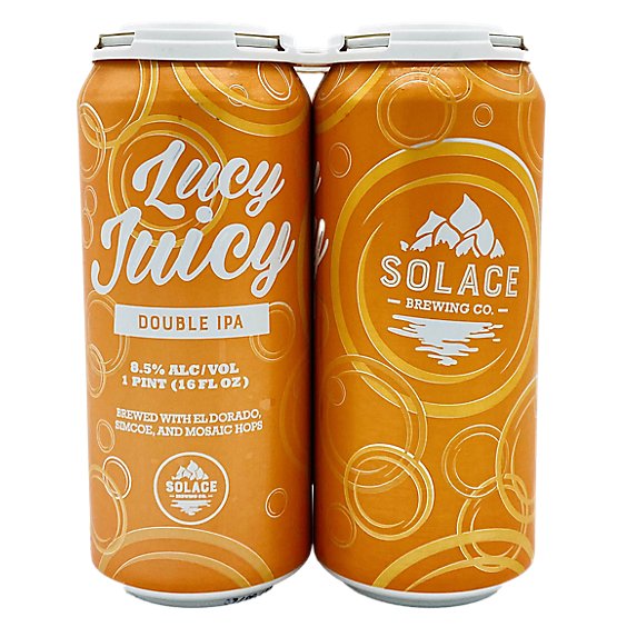 Solace Brewing Lucy Juicy Dipa In Cans - 4-16 Fl. Oz.