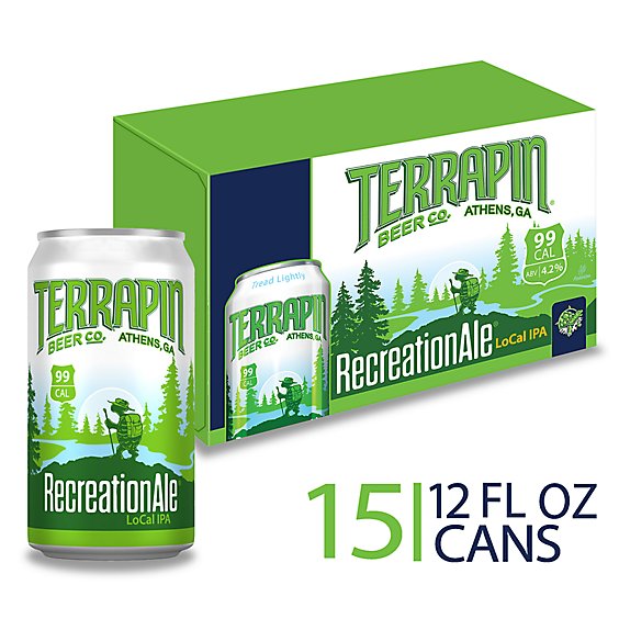 Terrapin Recreationale Craft Beer Session IPA 4.2% ABV Cans - 15-12 Fl. Oz.