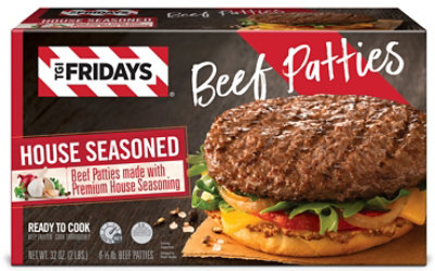 TGI Fridays House Seasoned Beef Patties 6 Count - 2 Lb