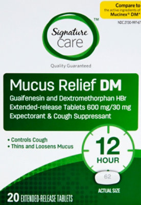 Signature Select/Care Mucus Relief DM 600mg Extended Release Tablet - 20 Count - Image 2