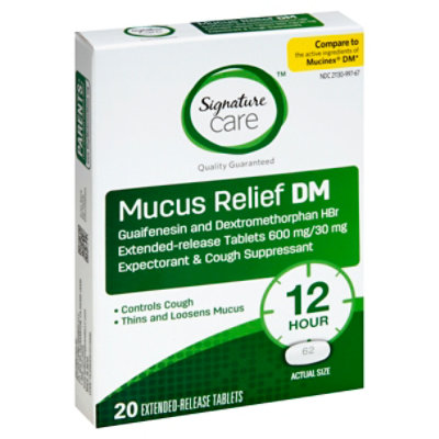 Signature Select/Care Mucus Relief DM 600mg Extended Release Tablet - 20 Count - Image 1