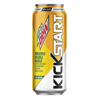 Mountain Dew Kickstart Energy Drink Pineapple Orange Mango - 16 Fl