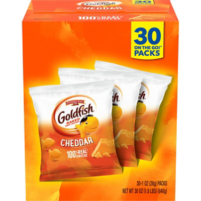Goldfish Cheddar Crackers 30 Count - 1 Oz - Image 1