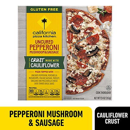 California Pizza Kitchen Pizza Cauliflower Mushroom Pepperoni Frozen - 12.45 Oz - Image 2