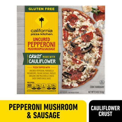 California Pizza Kitchen Pizza Cauliflower Mushroom Pepperoni Frozen - 12.45 Oz