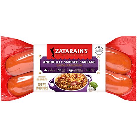 Zatarains Sausage Andouille Smoked - .875 Lb