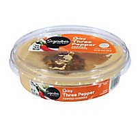 Signature Cafe Hummus Topped Spicy Three Pepper - 10 Oz