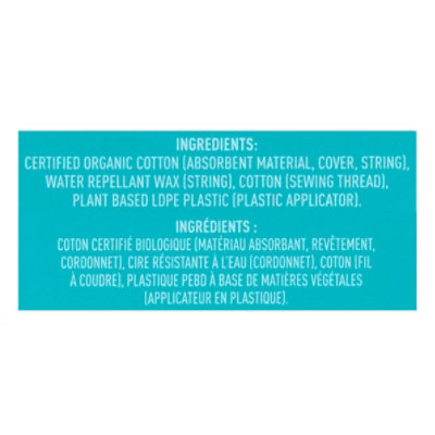 o.b. Organic Tampons Plant Based Applicator Super Absorbency - 18 Count - Image 4