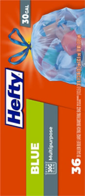 Hefty Recycling Scent Free 30 Gallon Blue Large Ds Trash Bags - 36 Count - Image 4