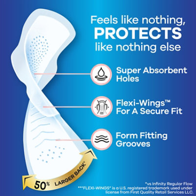 Always Infinity Pads FlexFoam Size 4 Overnight Absorbency Unscented - 38 Count - Image 2