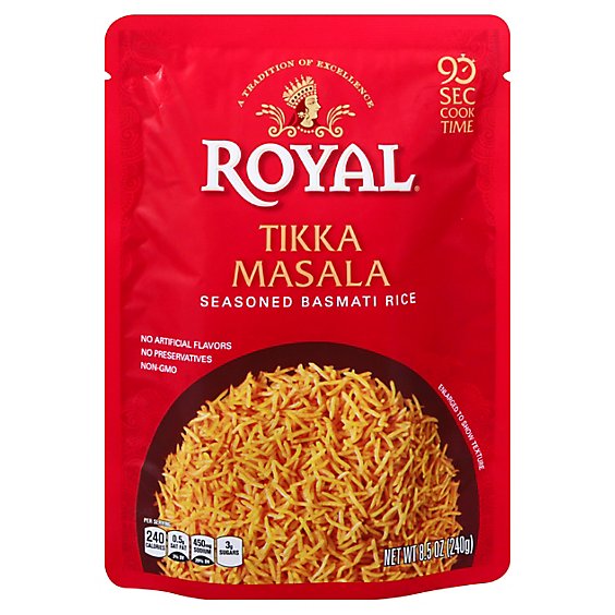 Royal Rice Ready To Heat Seasoned Basmati Tikka Masala - 8.5 Oz