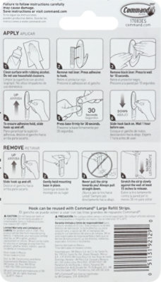 3M Command Designer Hook Large 1 Hook 2 Strips - Each - Image 1