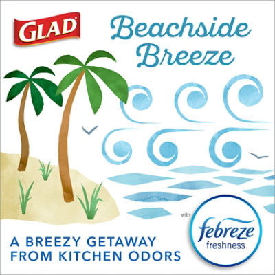 Glad Febreze Beachside Breeze Odorshield Small Drawstring Trash Bags 4 Gallon - 34 Count - Image 4
