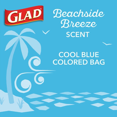 Glad Febreze Beachside Breeze Odorshield Small Drawstring Trash Bags 4 Gallon - 34 Count - Image 5