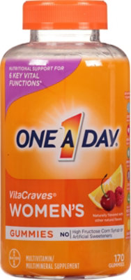 One A Day Womens Vitacraves Gummies - 170 Count - Image 2