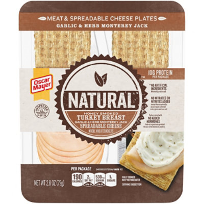 Oscar Mayer Natural Meat & Spreadable Cheese Snack Plate with Honey Smoked Turkey - 2.8 Oz - Image 3