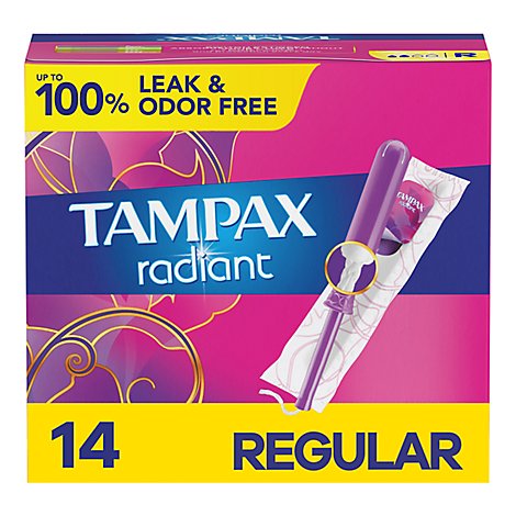 Tampax Radiant Tampons Super - Shop Tampons at H-E-B