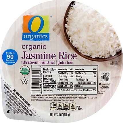 O Organics Rice Bowl Jasmine - 7.4 Oz - Image 2