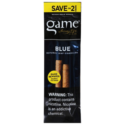 Gyv Game Cigarillos Blue - 2 Count - Image 1