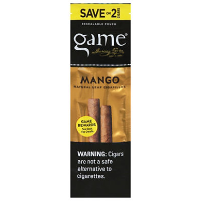 Gyv Game Cigarillos Leaf Mango - 2 Count - Image 1
