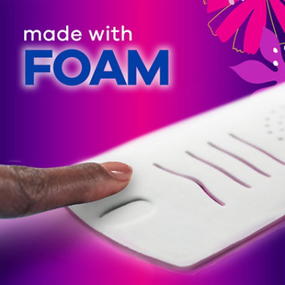 Always Radiant FlexFoam Pads Size 5 Extra Heavy Overnight Absorbency Wings Scented - 18 Count - Image 5