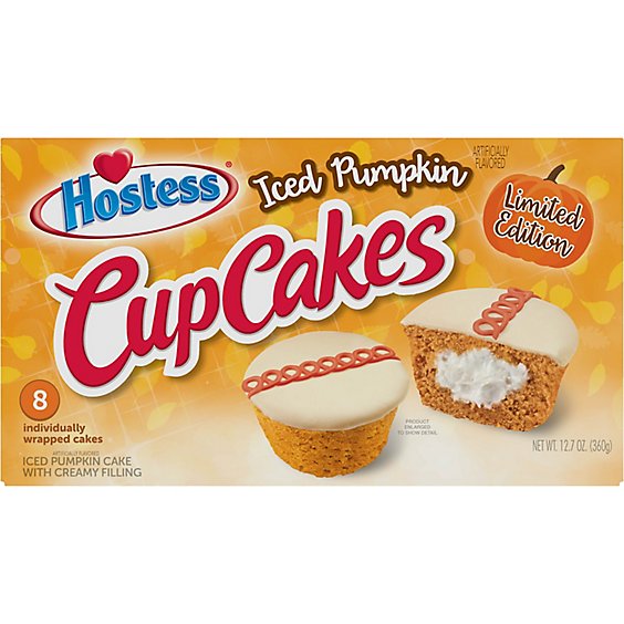 Hostess Iced Pumpkin Flavored Cup Cakes - 12.7 Oz