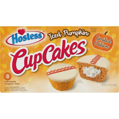 Hostess Iced Pumpkin Flavored CupCakes 8 count - 12.7 Oz