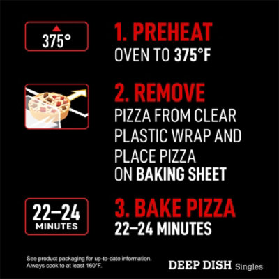 Red Baron Pizza Deep Dish Singles Meat Trio 2 Count - 11.2 Oz - Image 5