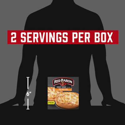 Red Baron Pizza Deep Dish Singles Four Cheese 2 Count - 11.2 Oz - Image 4