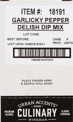 Urban Acc Dip Mix Garlicky Pepp Del - 1.2 Oz - Image 2