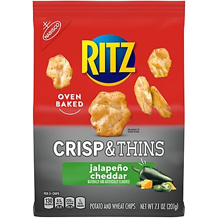 Ritz Crisp & Thin Crackers Jalapeno Cheddar - 7.1 Oz