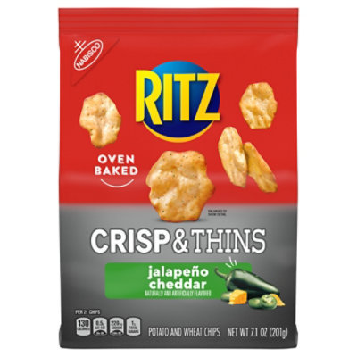  Ritz Crisp & Thin Crackers Jalapeno Cheddar - 7.1 Oz 